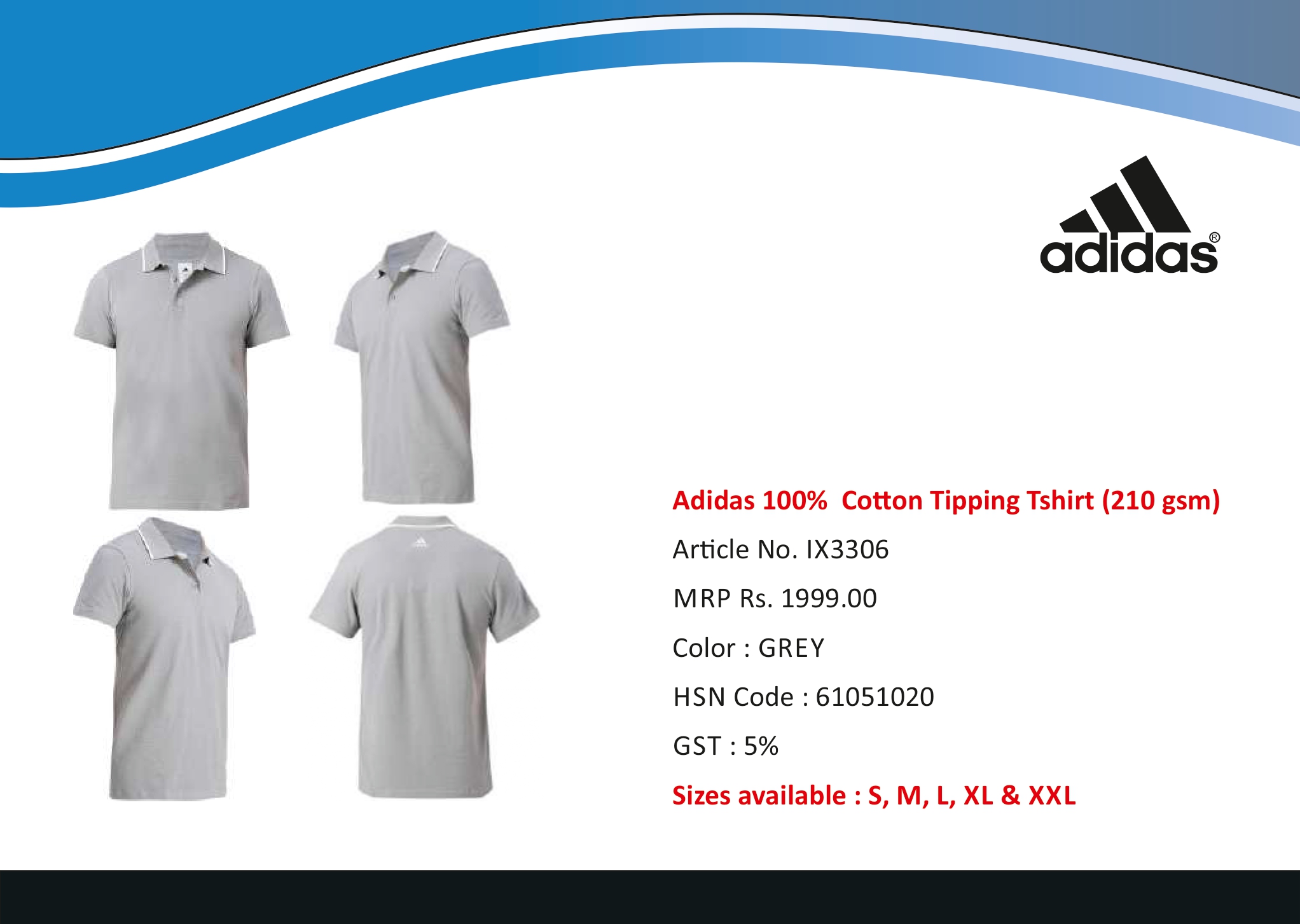 100% Cotton Tipping T shirt 210 GSM
