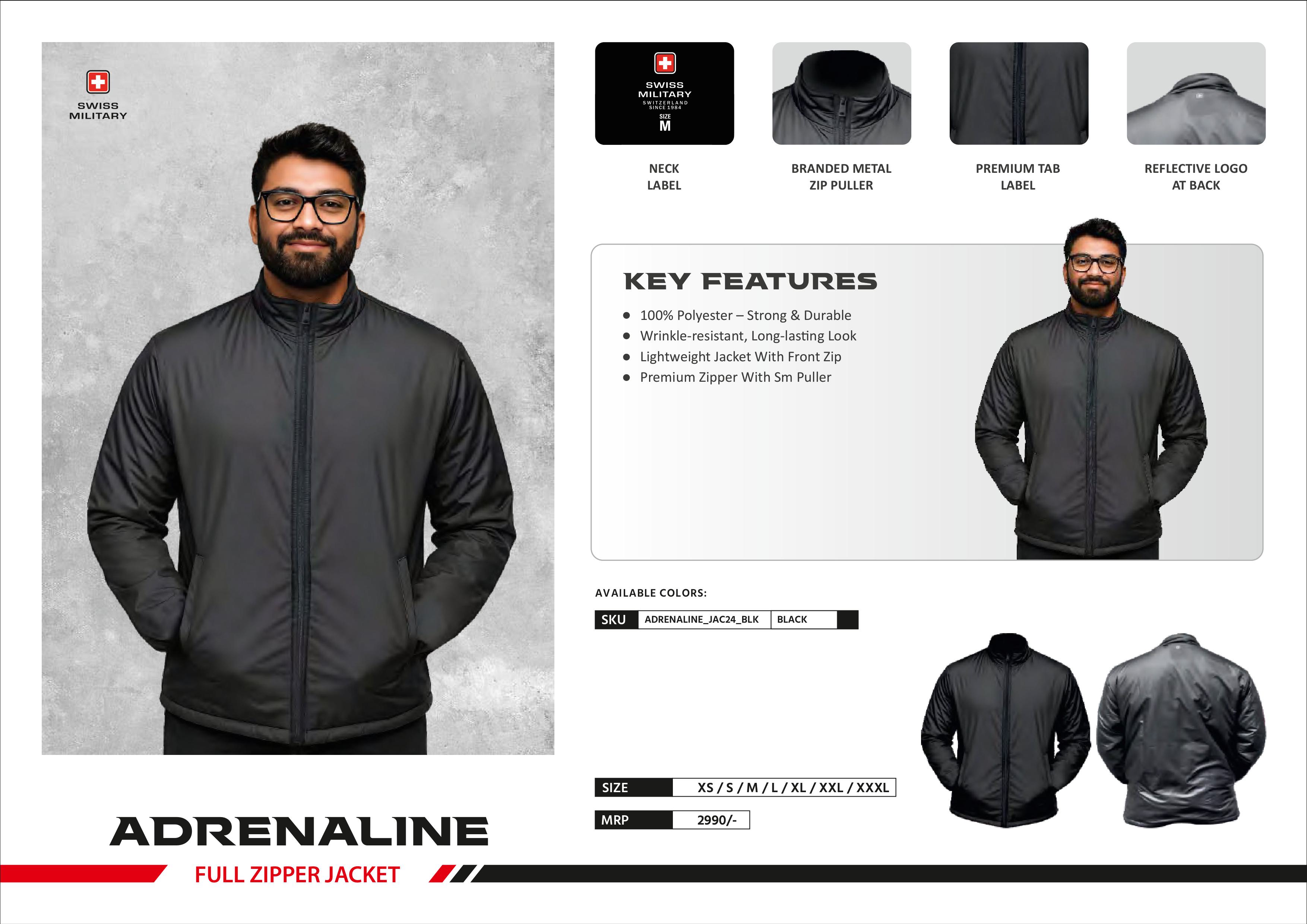 ADRENALINE Full Zipper Jacket