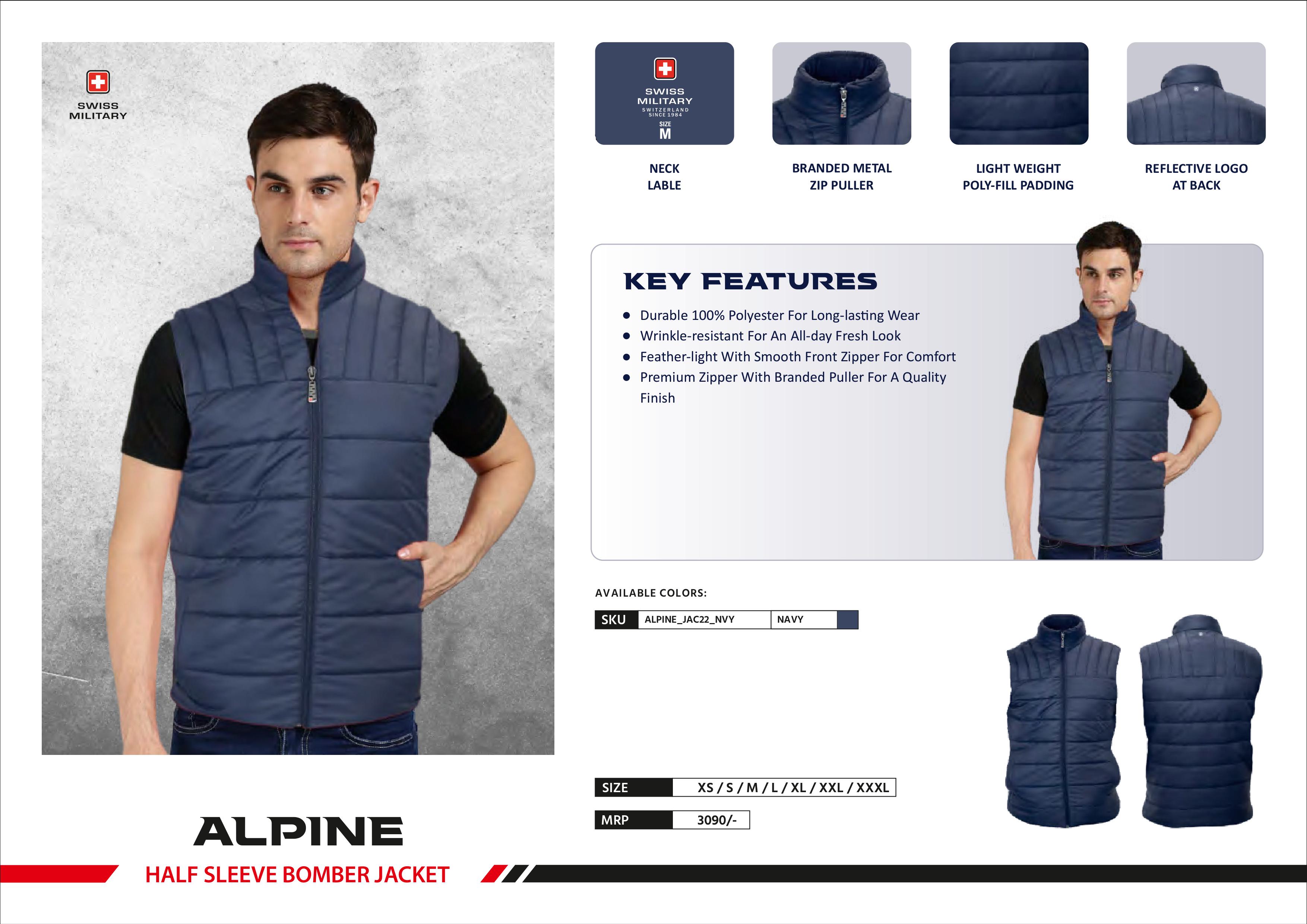 ALPINE Half Sleeve Bomber Jacket