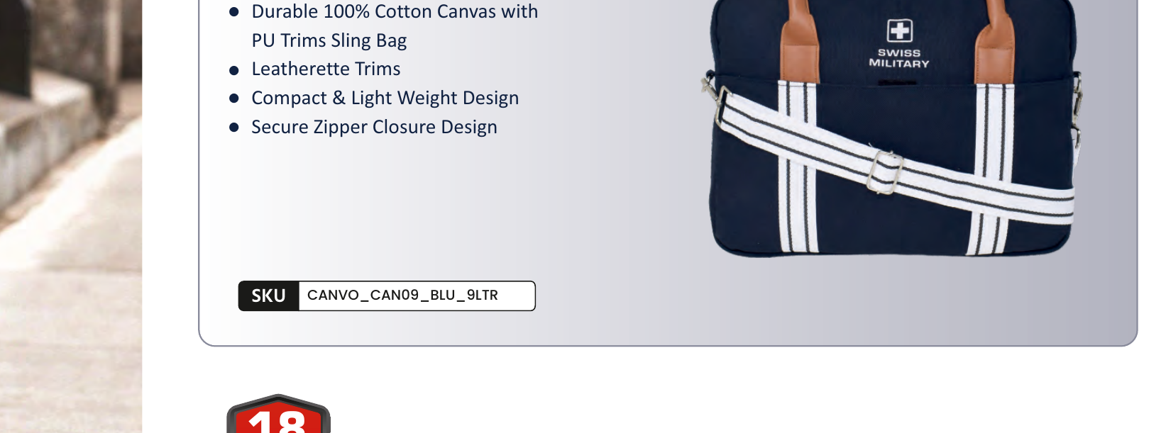 CANVO Canvas Laptop Sling Bag