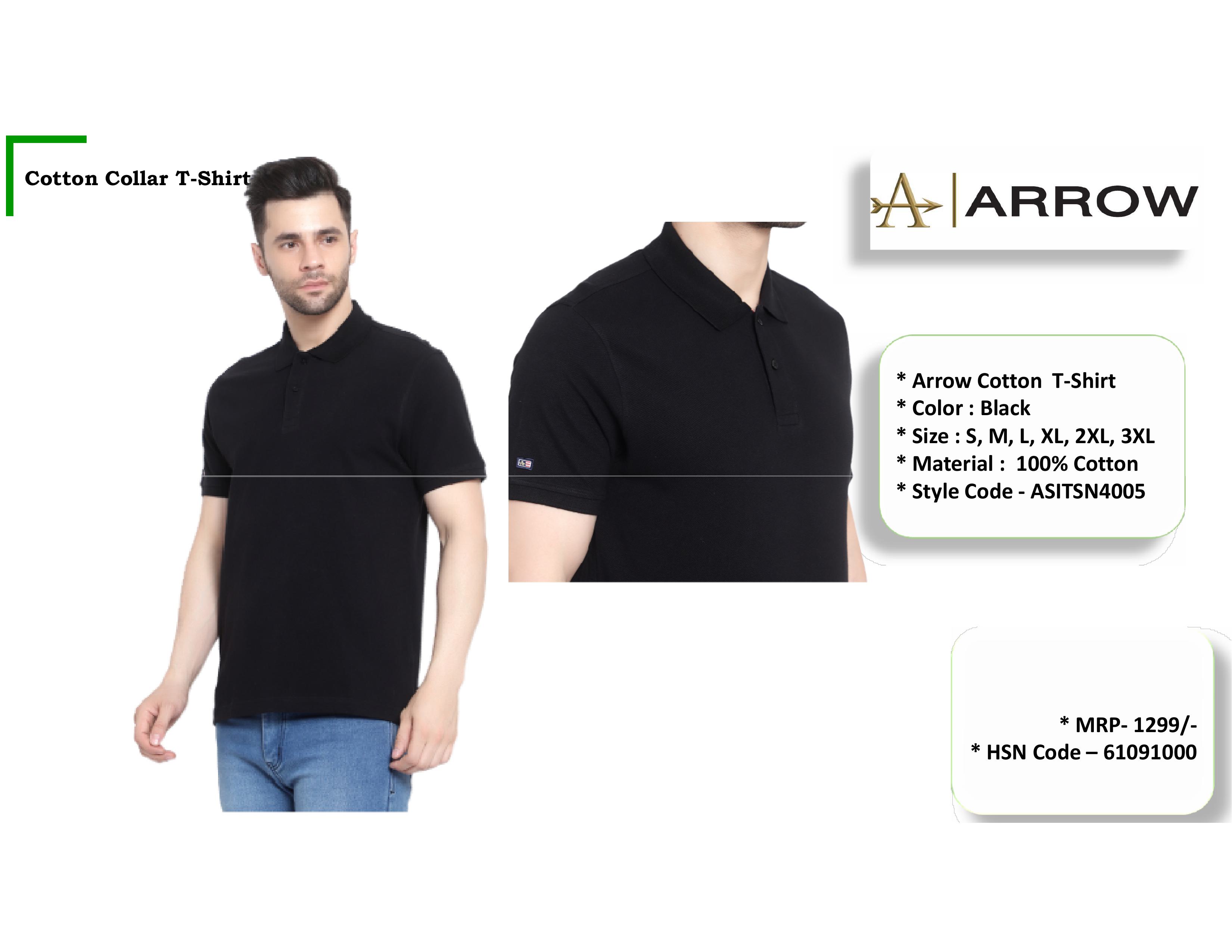 Cotton Collar T shirt