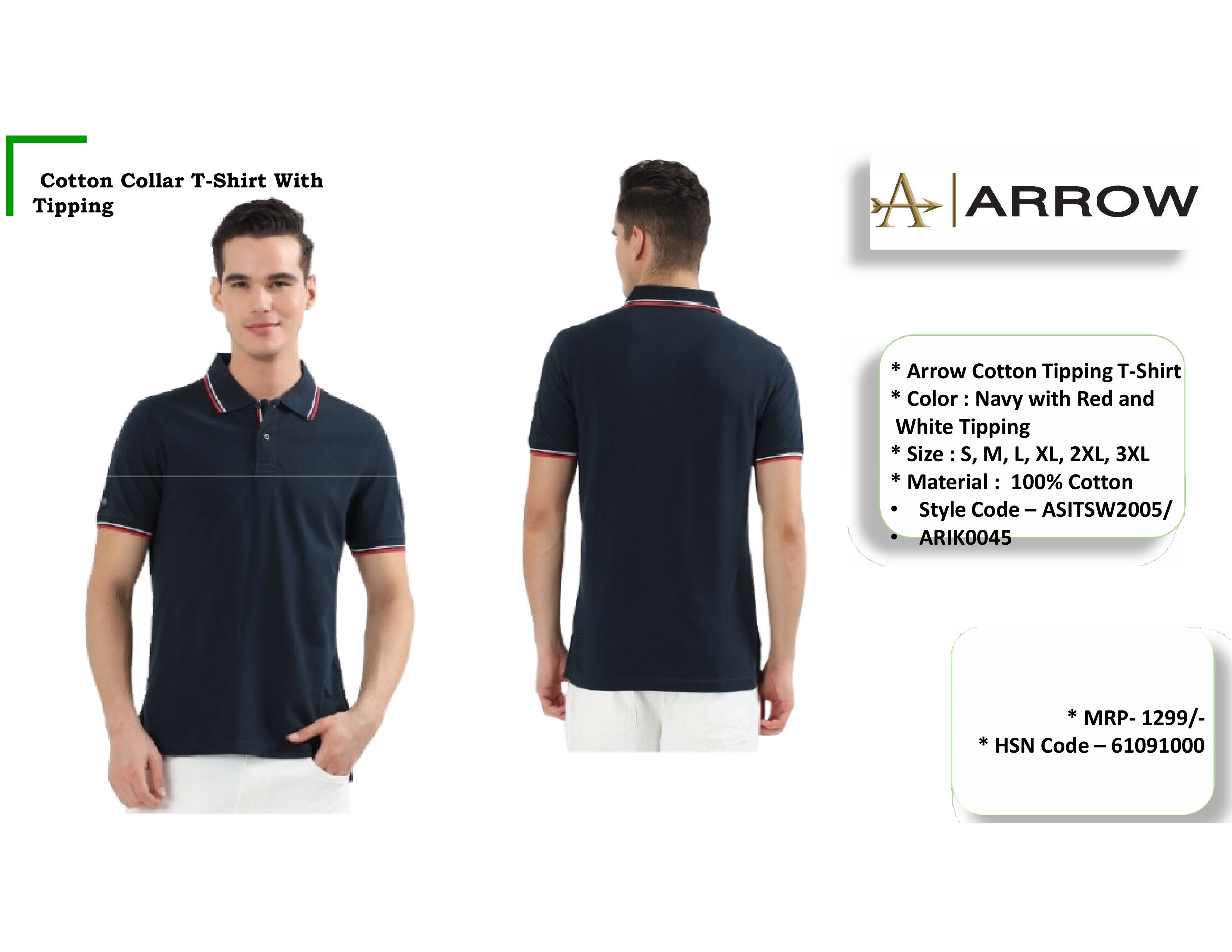 Cotton Polo T shirt With Tipping
