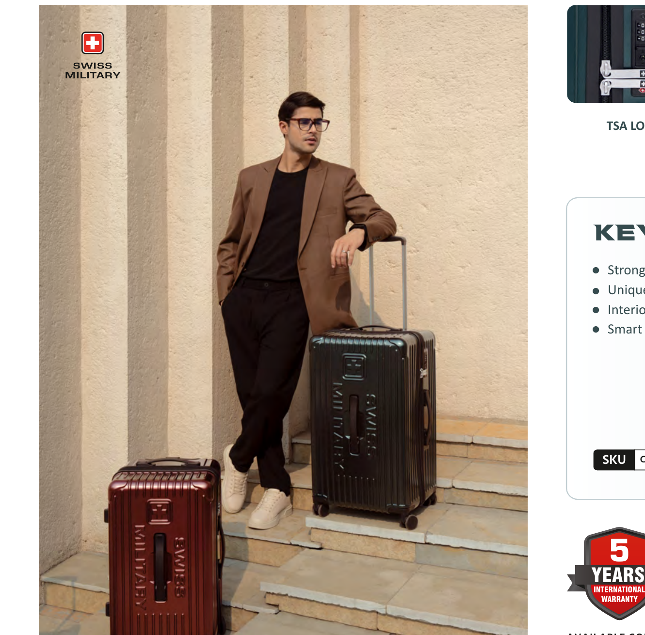 CUBOID Hard Trolley Luggage Mid