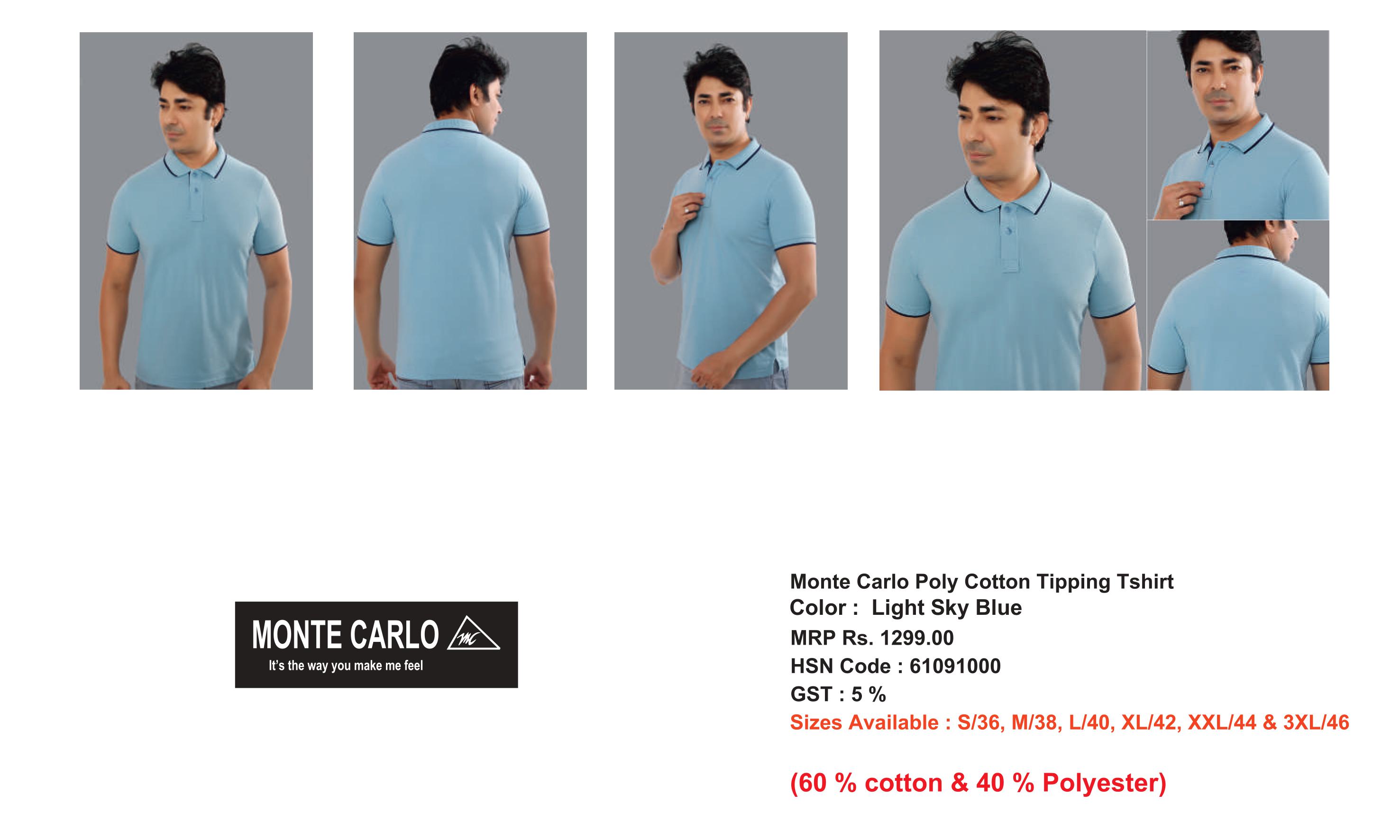 Dry Fit T Shirt with Placket & Tipping