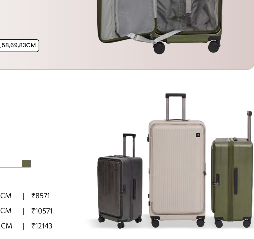 Jade Hardtop Trolley Luggage - Cabin