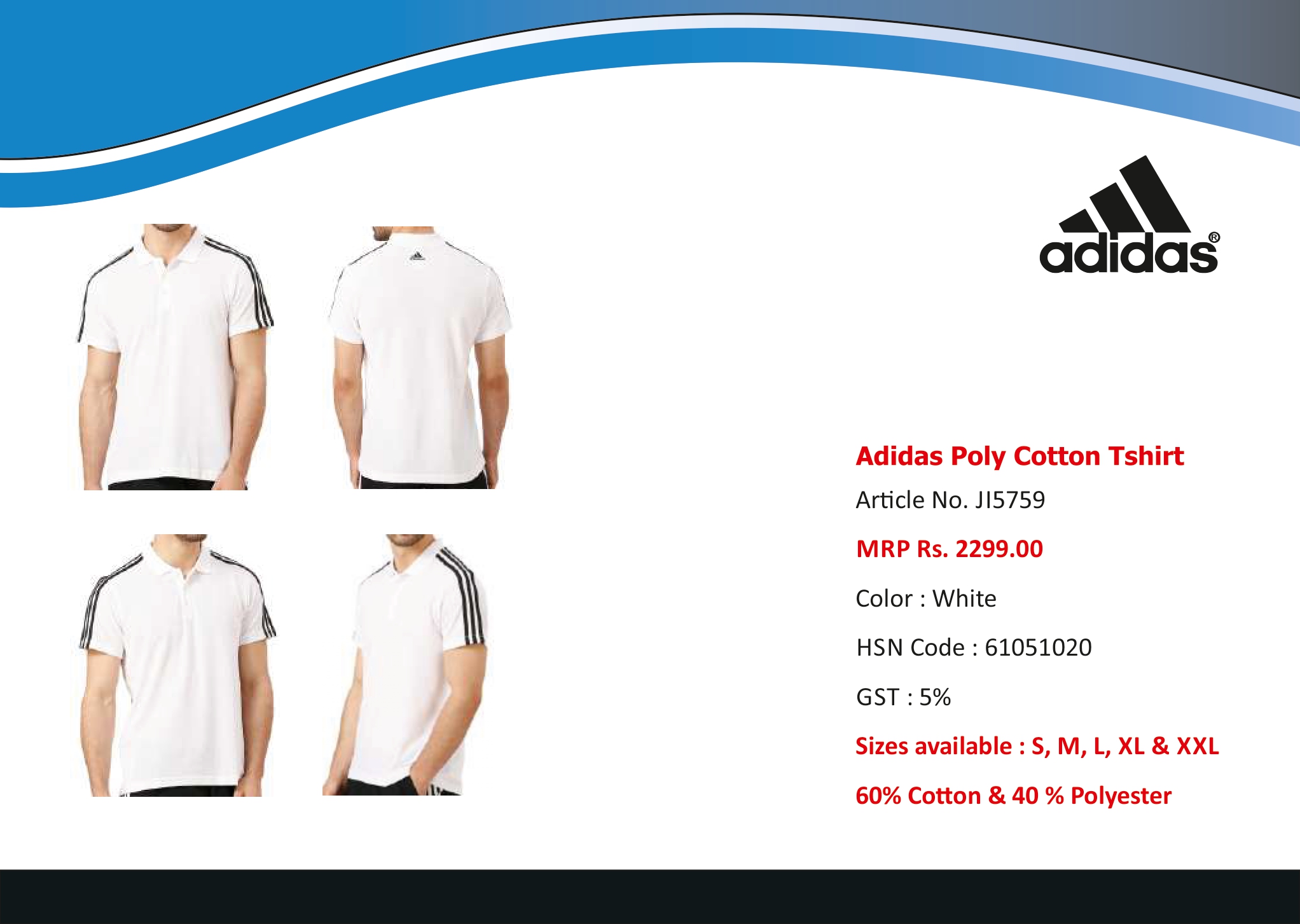 JI Poly Cotton T Shirt