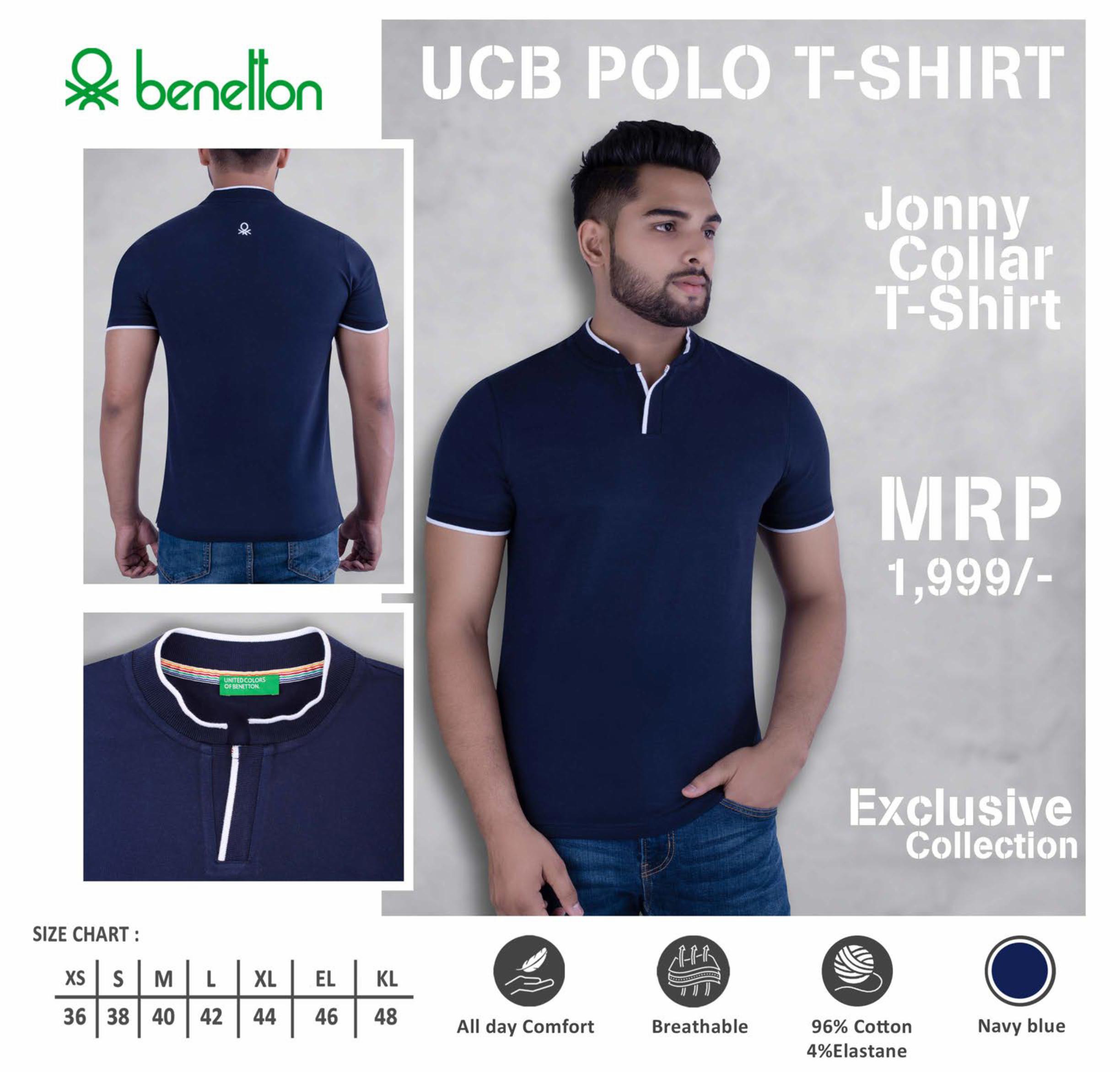 Jonny Collar T shirt 96% Cotton 4% Elastane