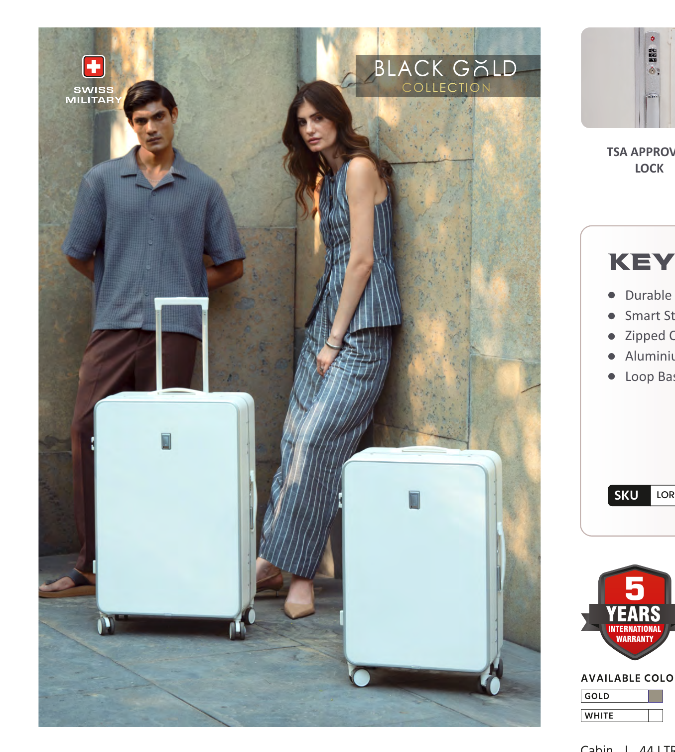 Lorenzo Hardtop Trolley Luggage - Cabin