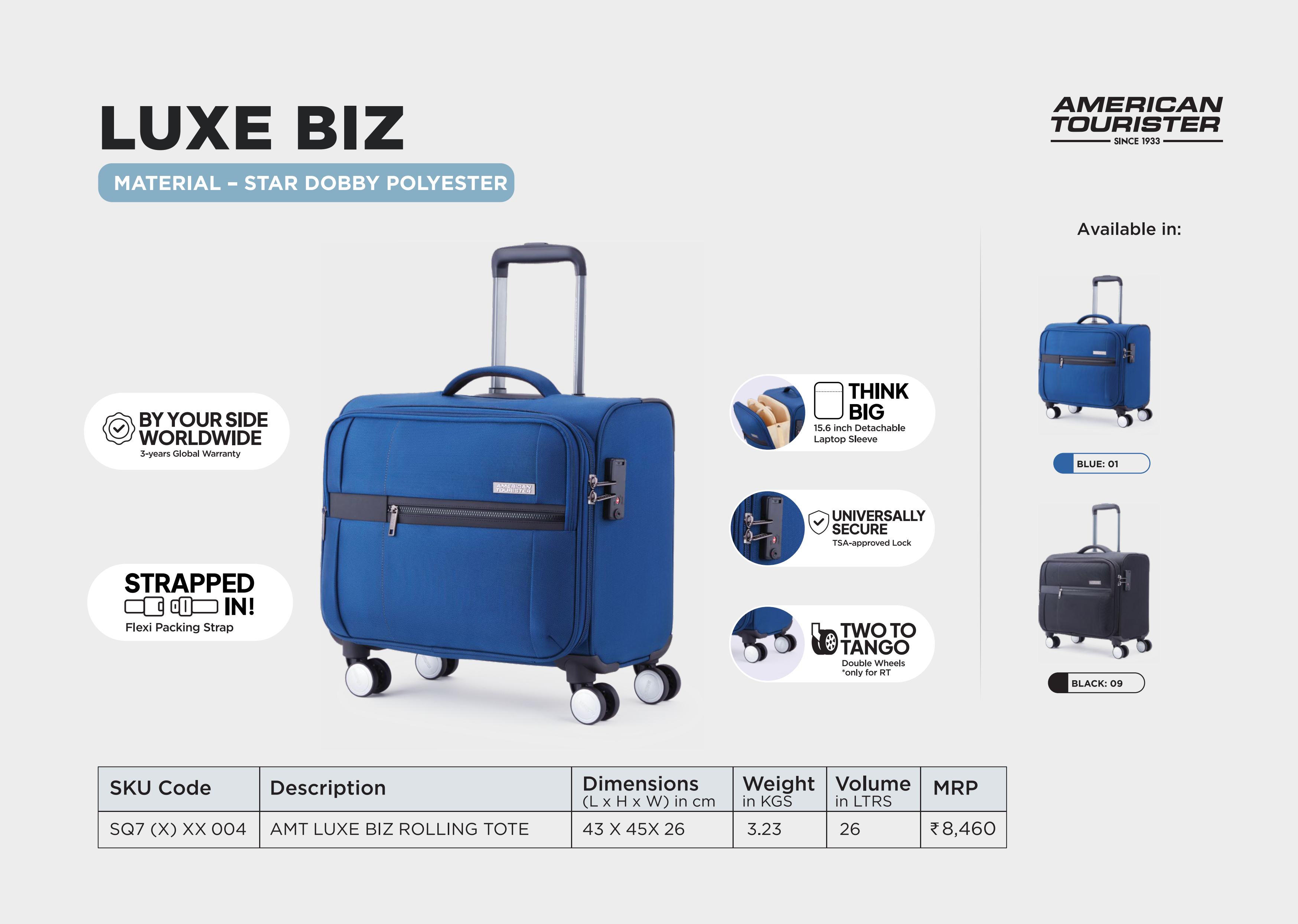 Luxe Biz Rolling Tote