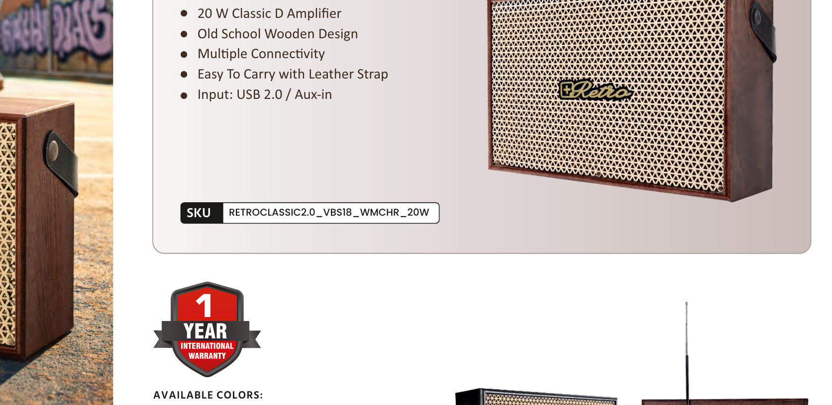 RETRO 2.0 Bluetooth Speaker