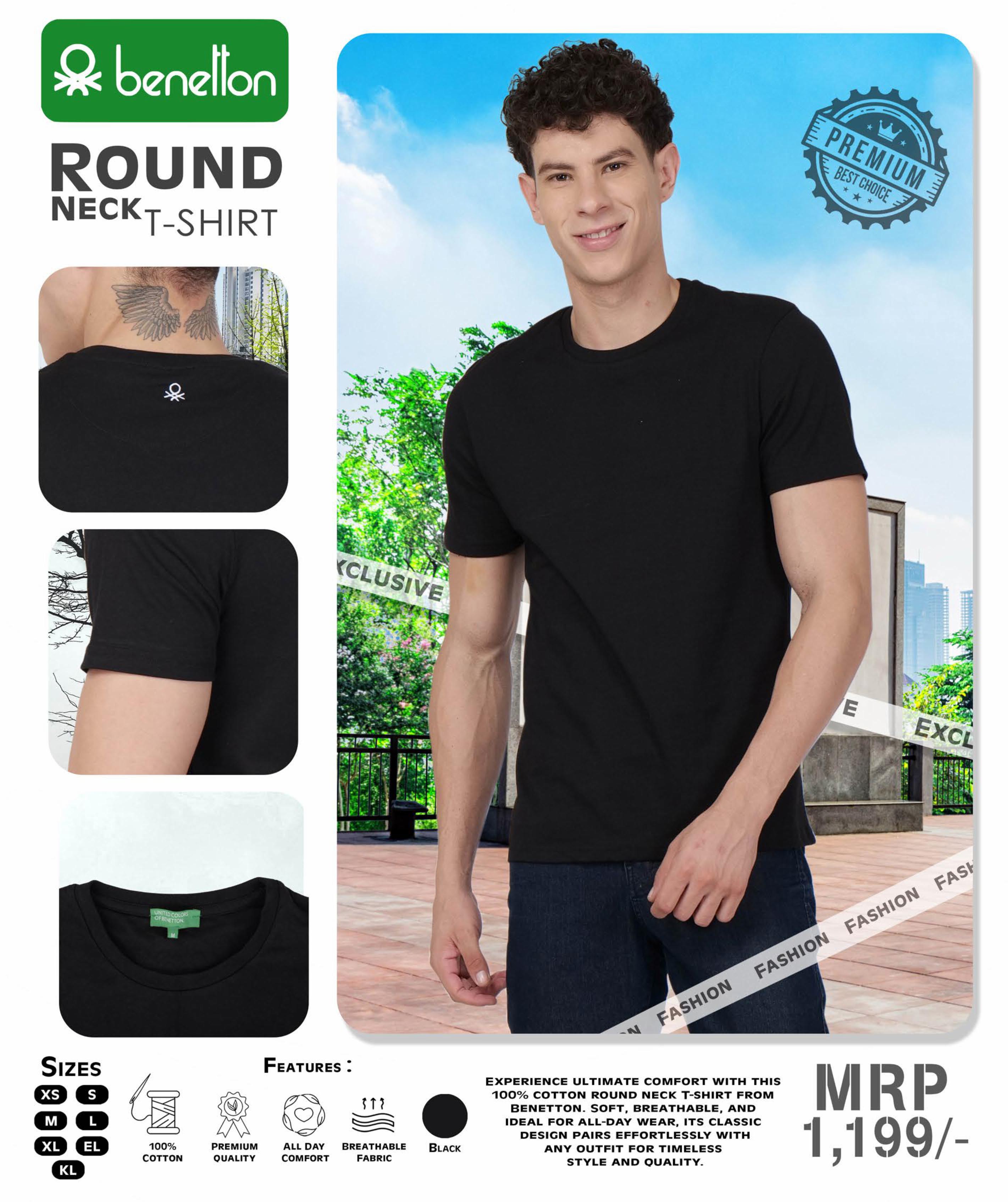 Round Neck T shirt 100% Cotton
