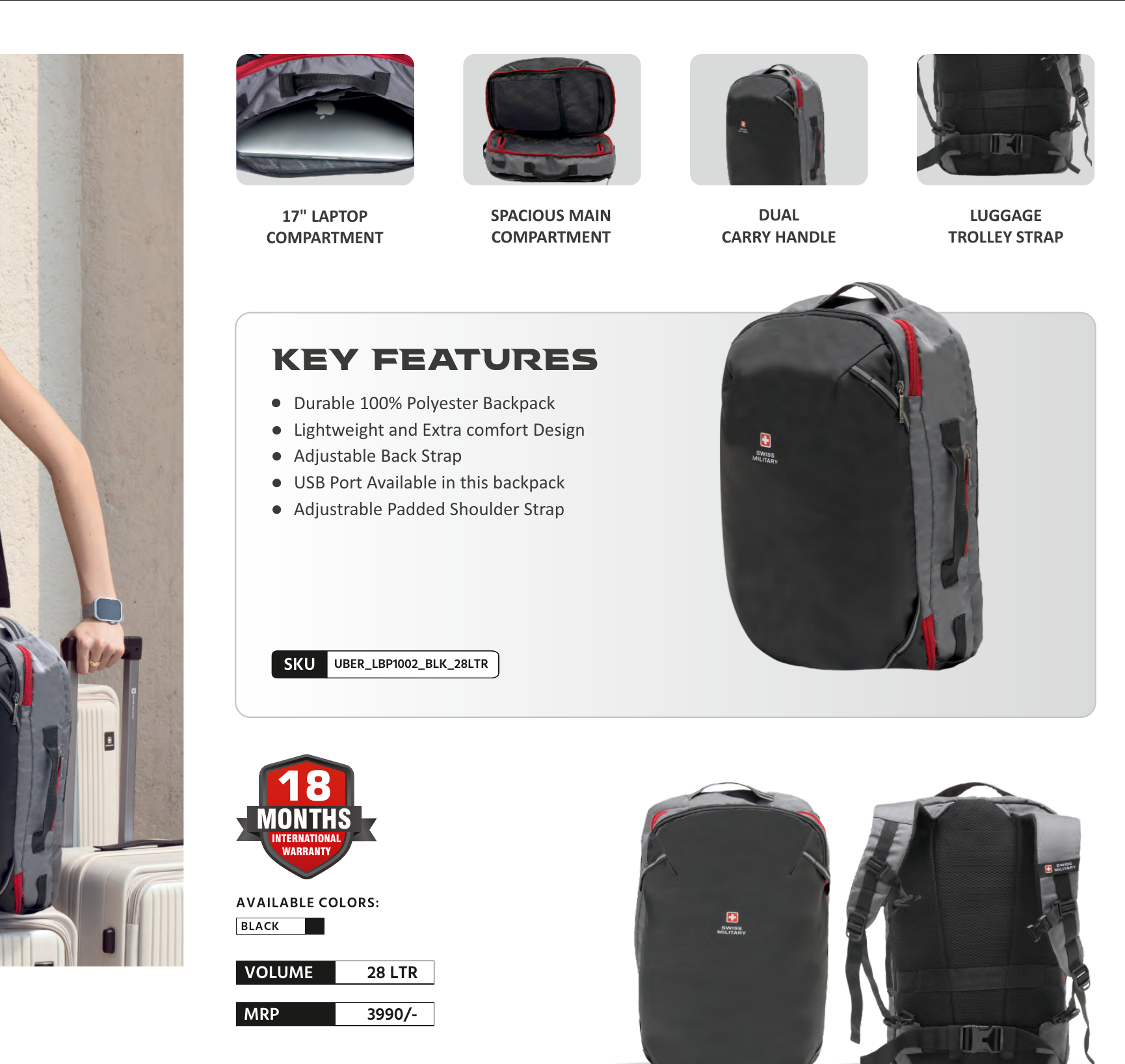 UBER Laptop Backpack