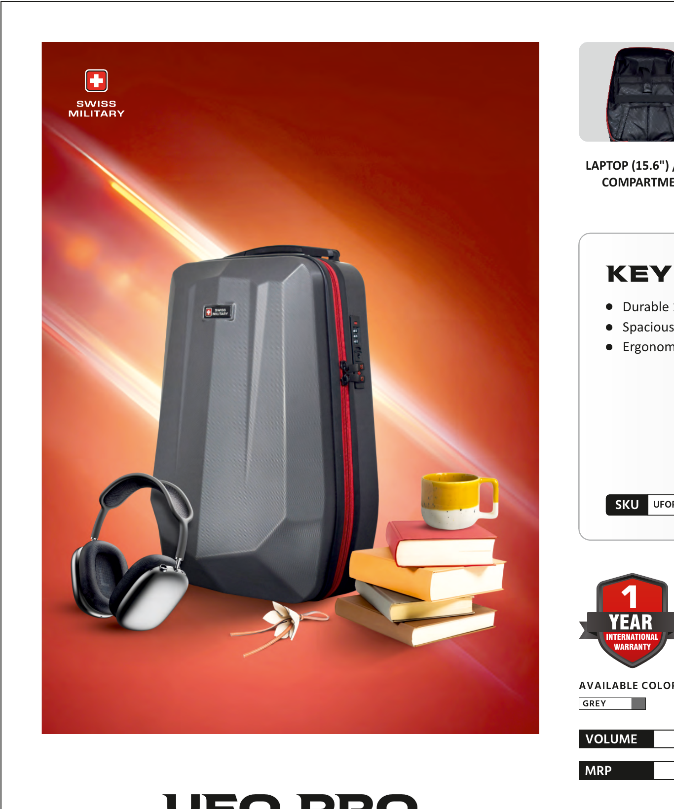 UFO PRO Hardshell Laptop Backpack
